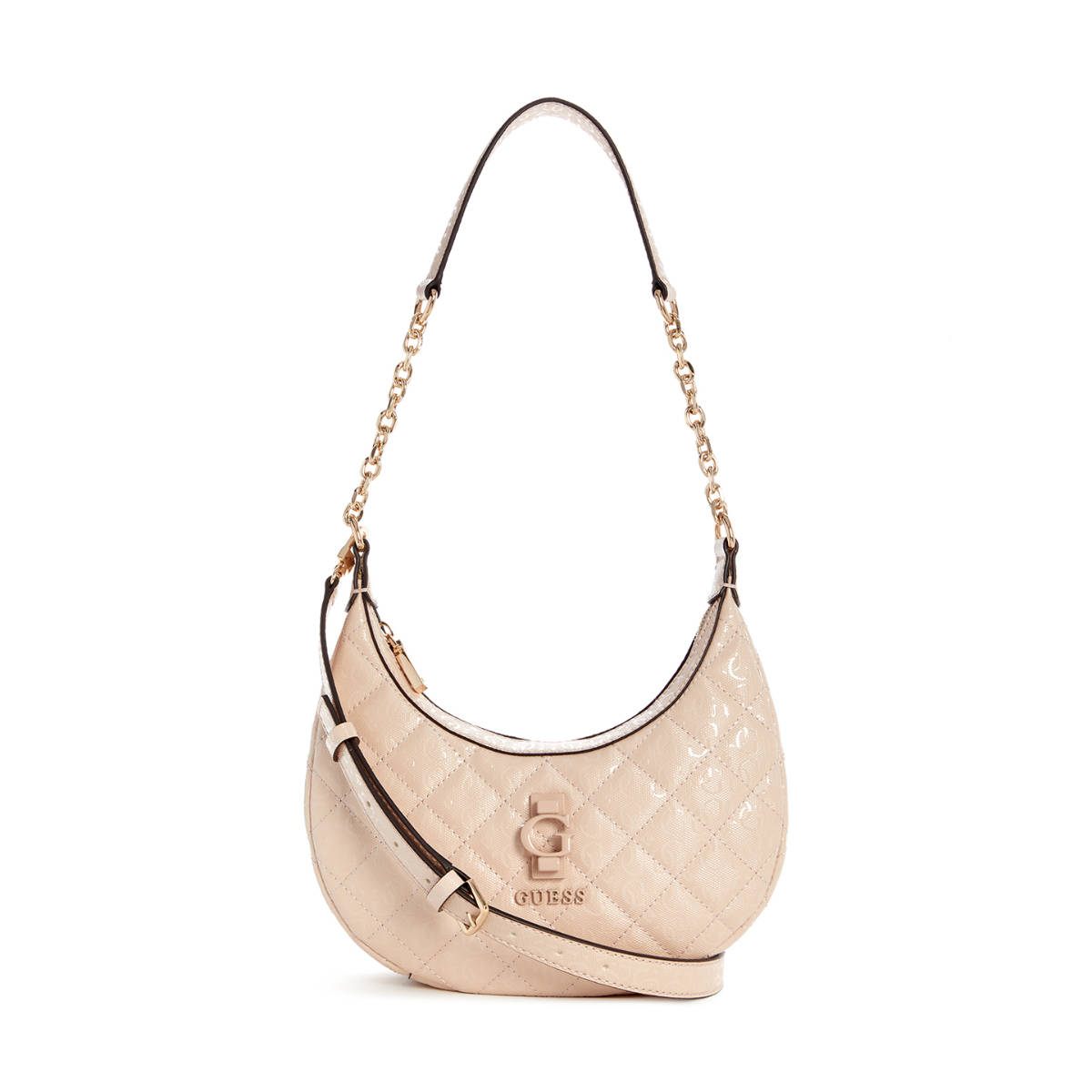 Guess Sand Beige Quilted Bessey Hobo Bag
