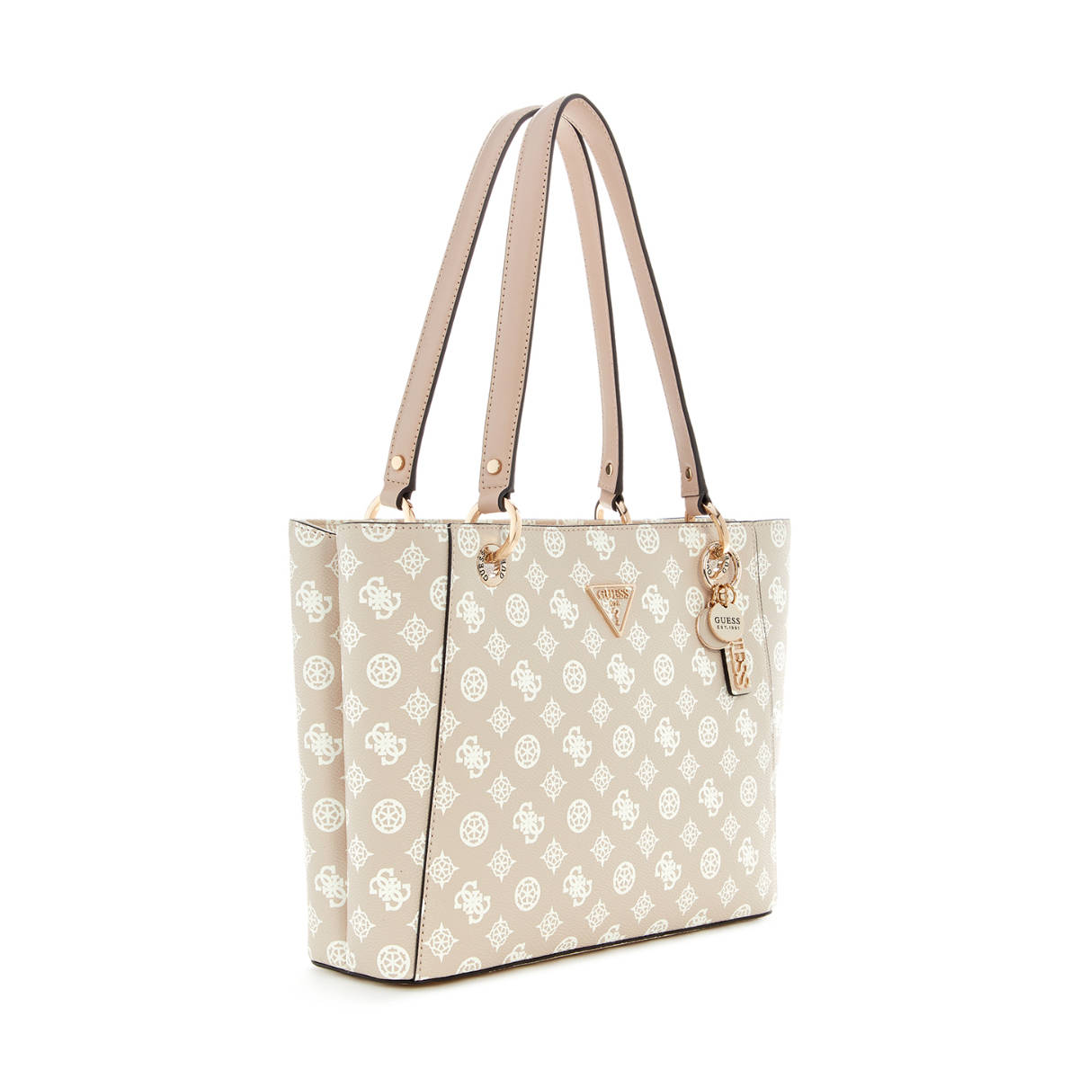GUESS Noelle Mini Umhängetasche In Sand – Logo-Detail, Stylisch & Praktisch