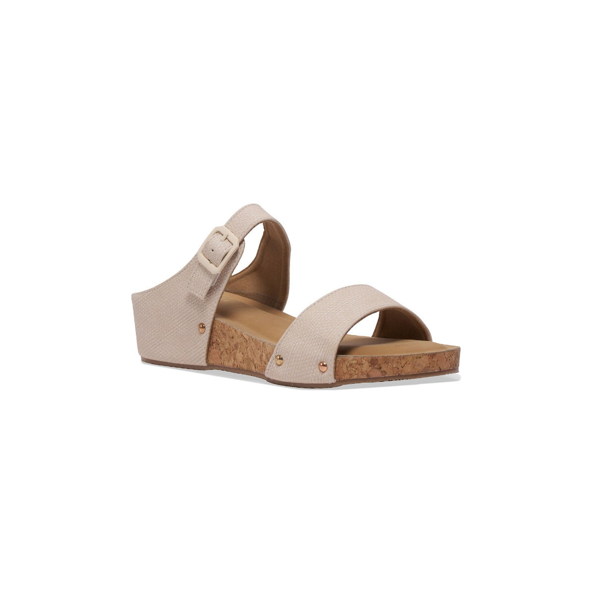 Buy Eridani Jake Ankle Strap Off White Wedge Sandals Online