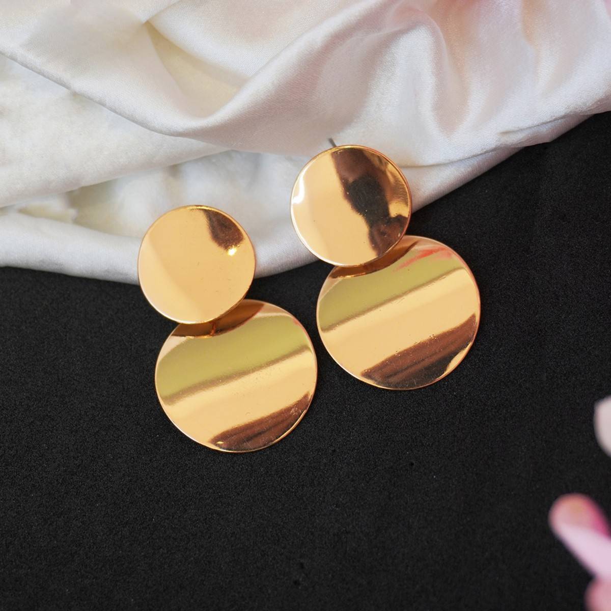 Niscka Gold Plated Fashion Drop Earrings