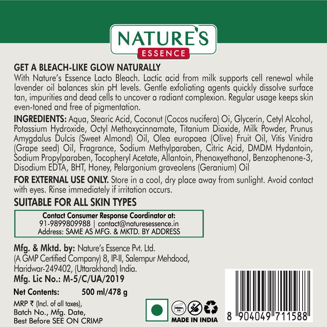 Natures Essence Lacto Bleach Natural Milk Bleach Without Activator Buy