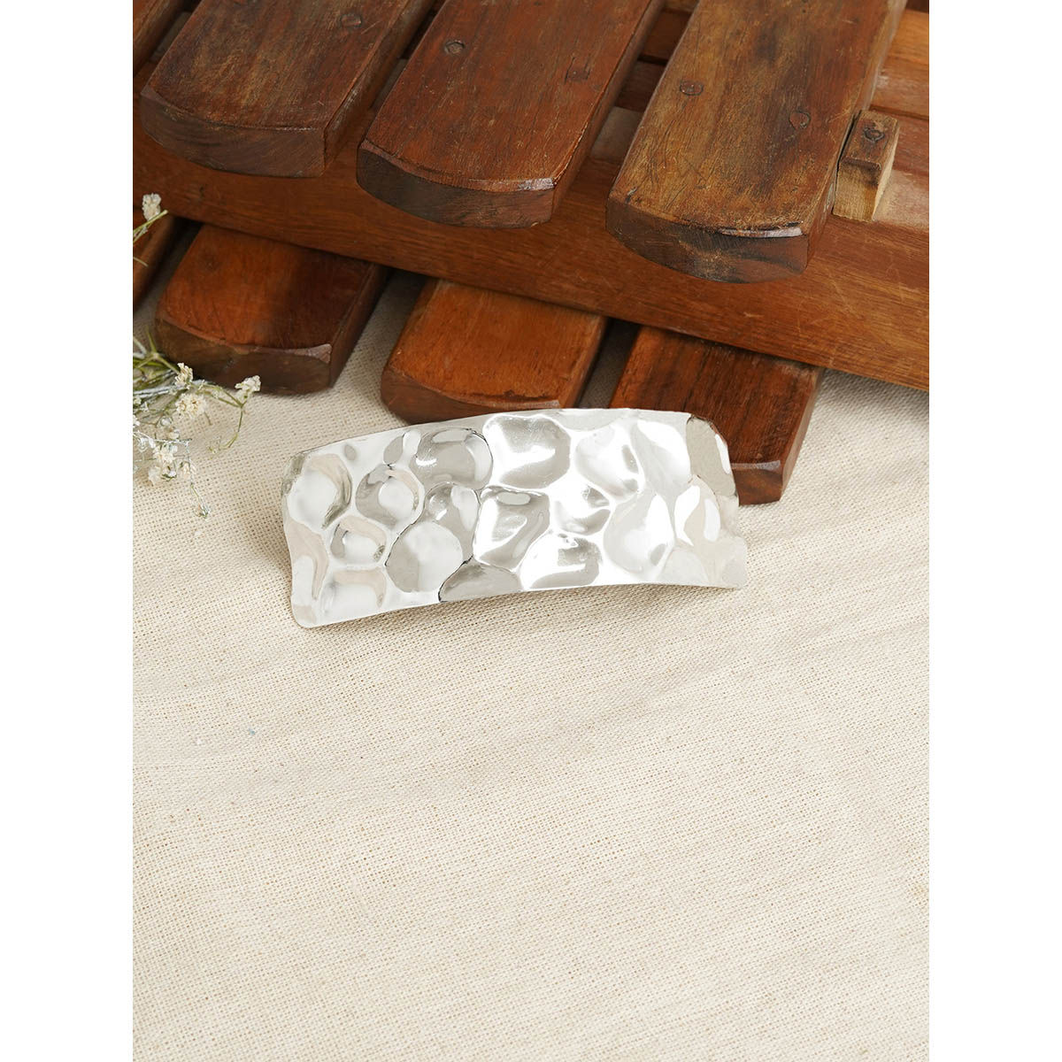 Buy Teejh Ezhil Silver Lossy Hair Pin Online