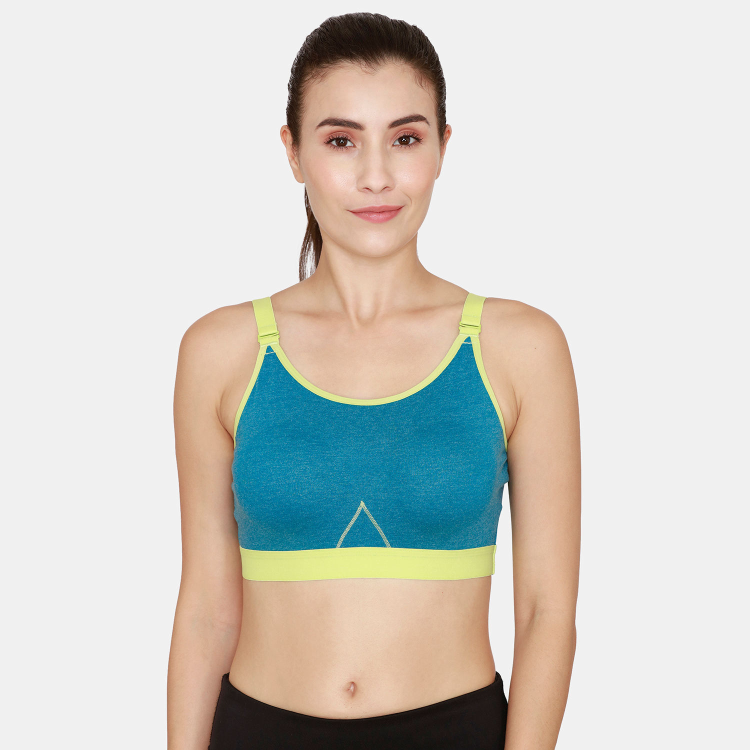 Zivame Sports Bra With Removable Padding Blue Buy Zivame Sports Bra