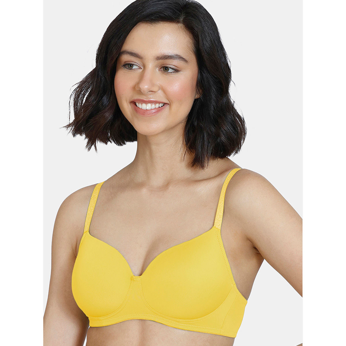 Buy Zivame Glitter Straps Padded Non Wired 3-4th Coverage T-shirt Bra -  Gold Flame - Orange Online