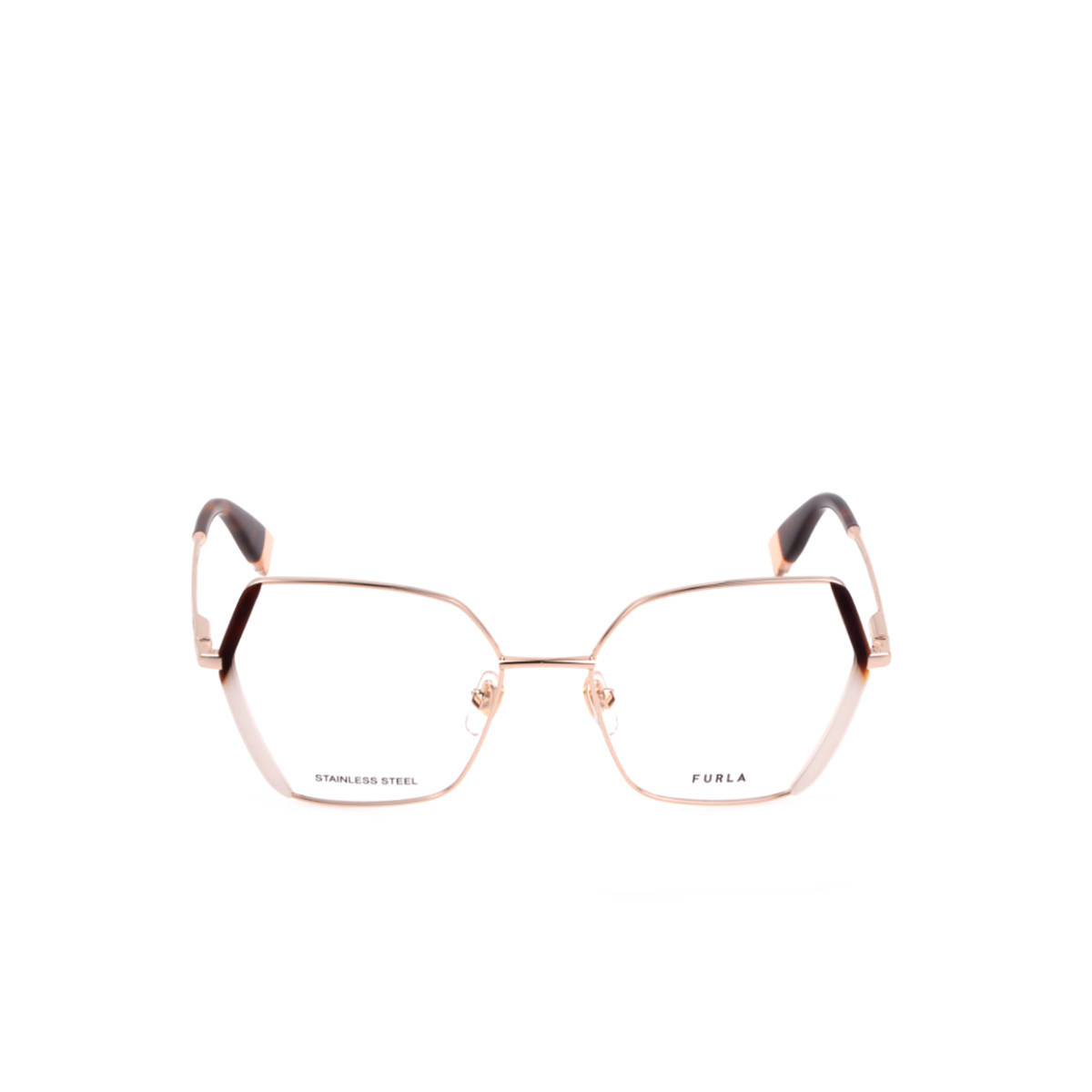 Buy Furla Women Brown Stainless Steel Eyeglass Frame (53) Online