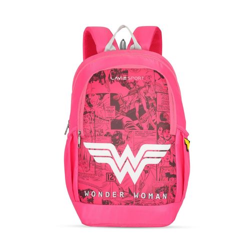 Lavie Sport Wonder Woman Wing 33L Casual Laptop Backpack For Boys Girls  (Magenta) (M)