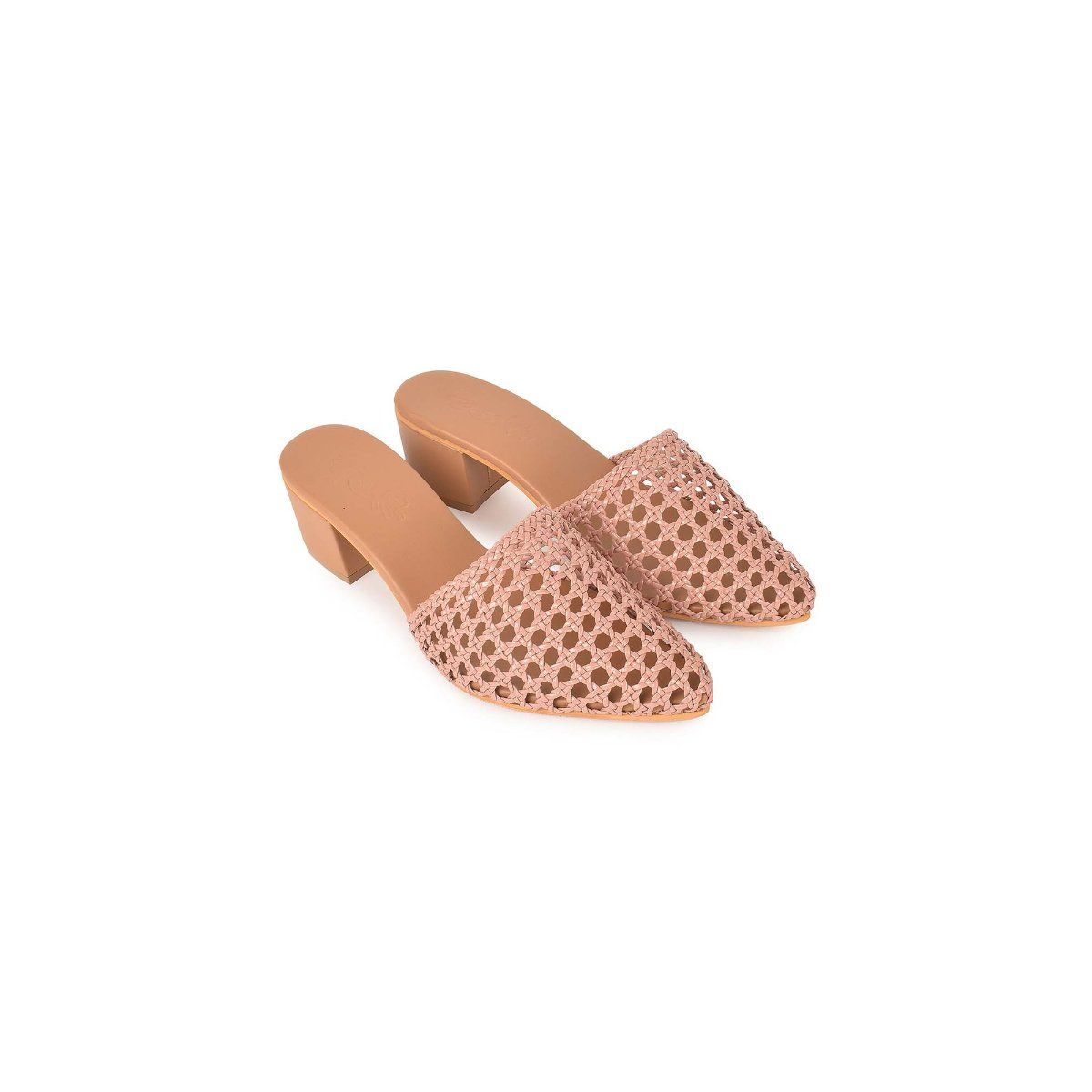 Sole House Plain Woven Pink Heels Buy Sole House Plain Woven Pink