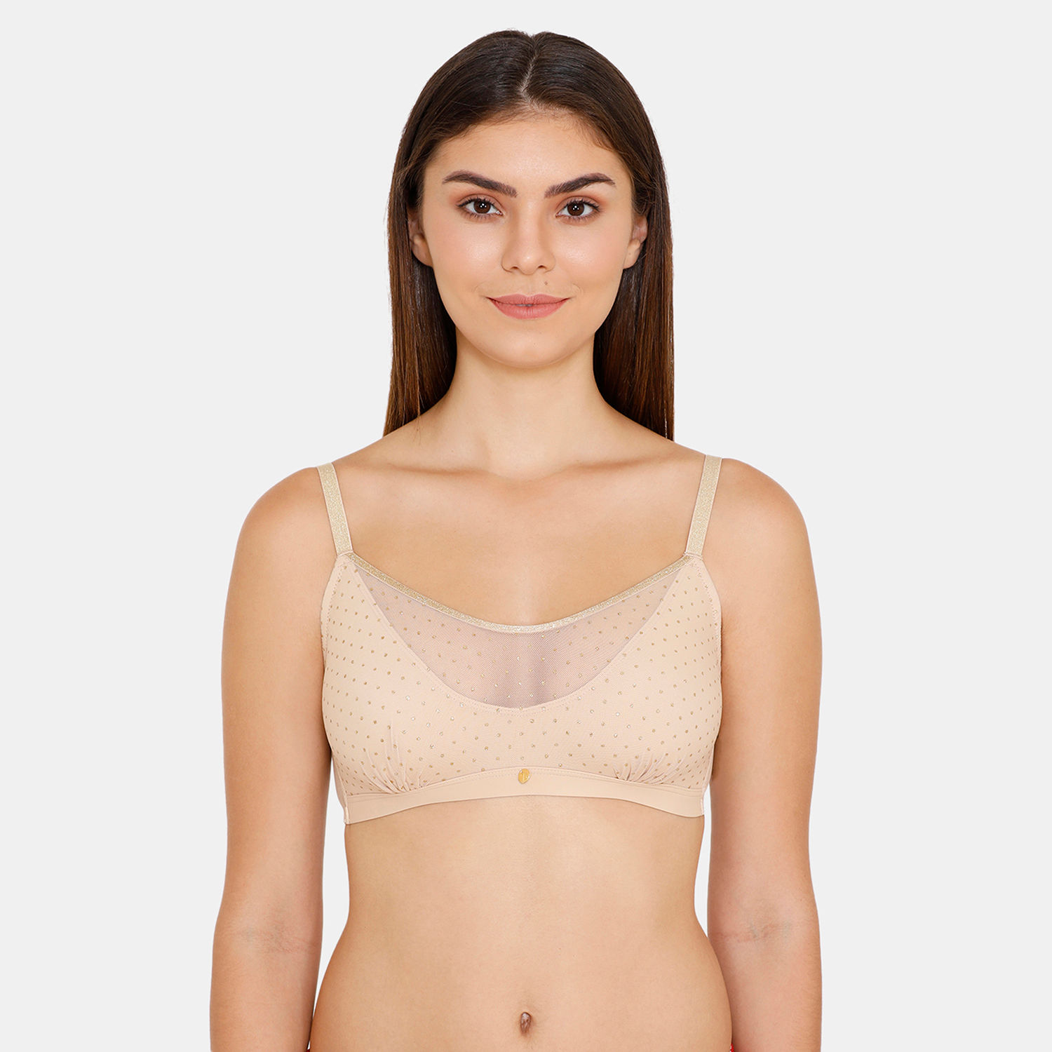 high neck padded bra