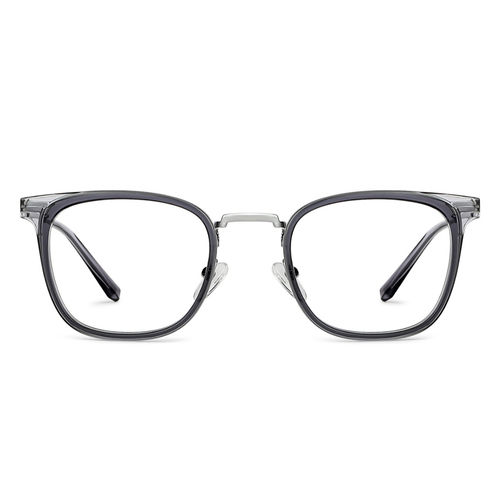 Lenskart Blu Grey Square Medium Blue Cut Anti-Glare Zero Power Computer  Glasses for Men Women
