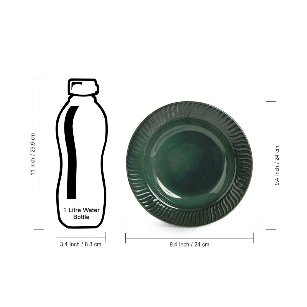 Buy ExclusiveLane Dinner Plates In Ceramic (Set Of 2, Hand Glazed