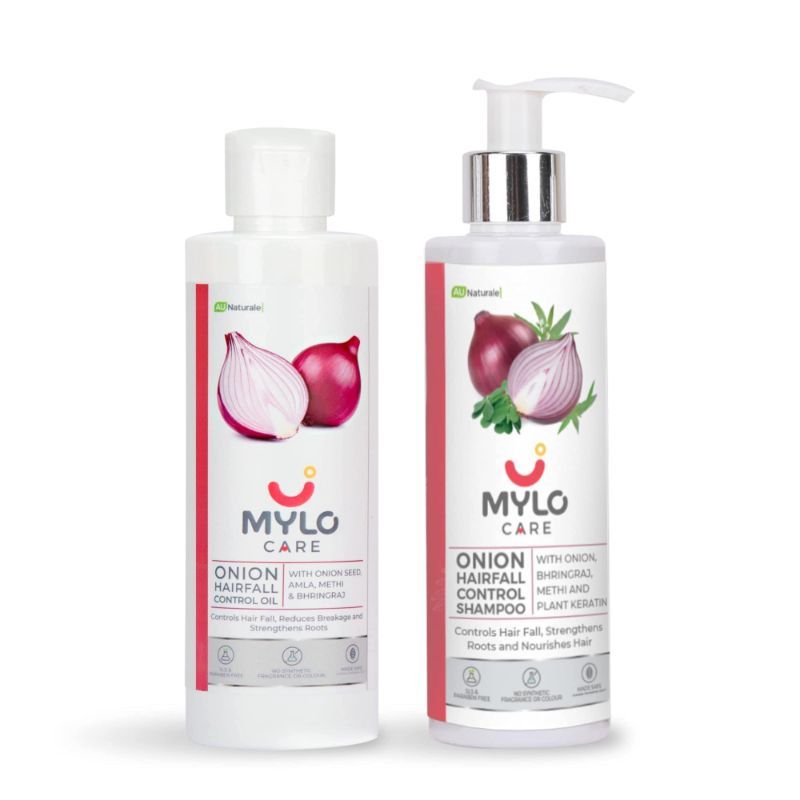 Mylo Care Anti Hair Fall Combo ( Onion Oil & Onion Shampoo) Buy Mylo
