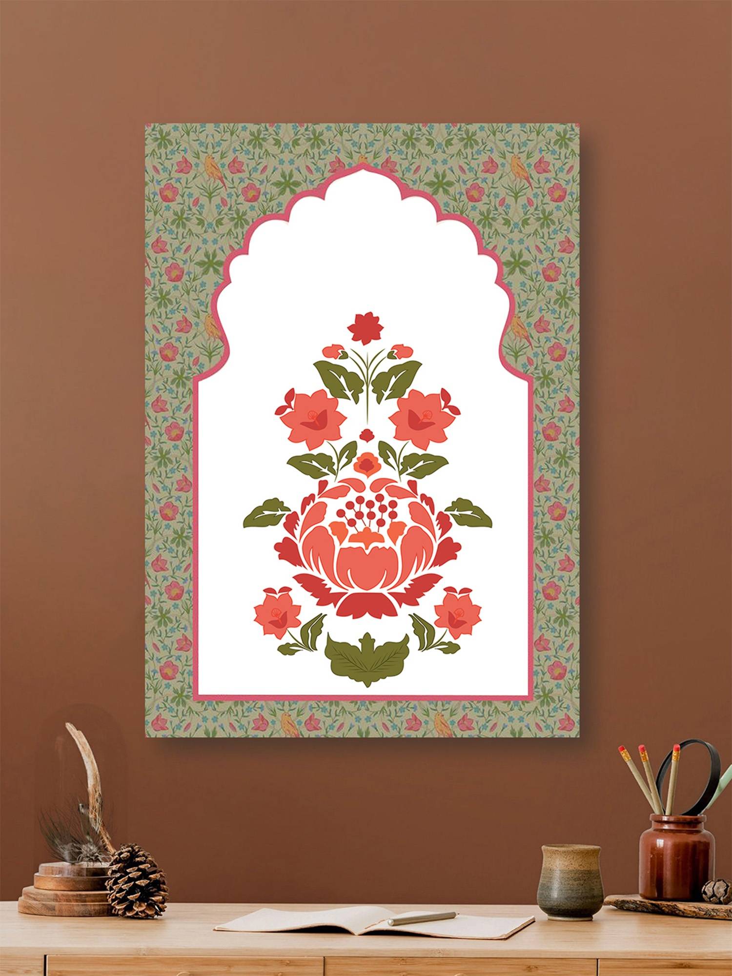 Nestroots A Royal Menagerie Of Blooms Wall Painting