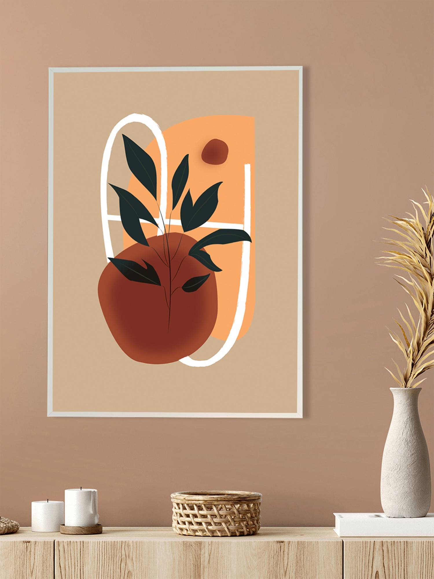 Nestroots Vibrant Floral Leaf Canvas Art