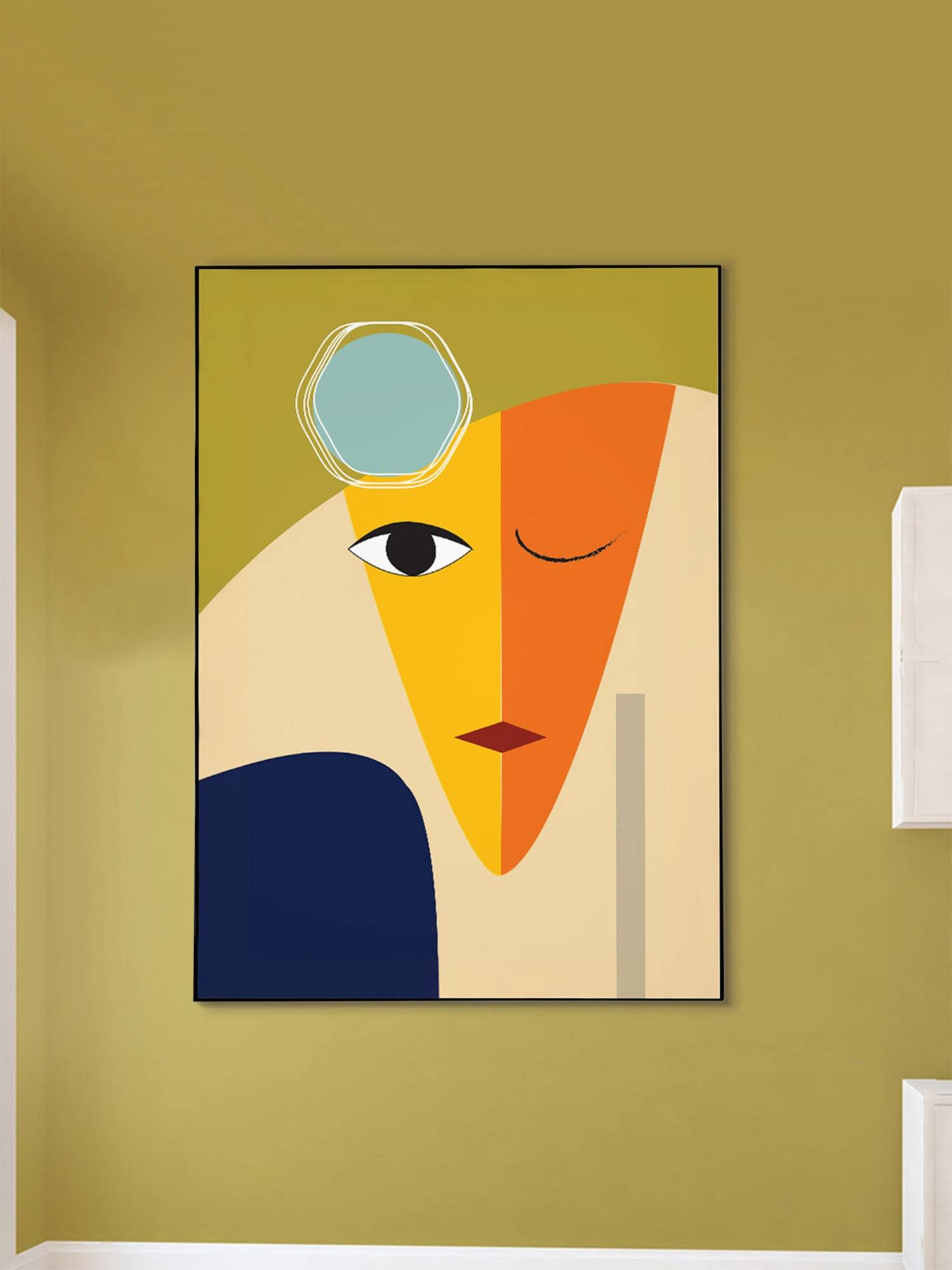 Nestroots Vibrant Abstract Face Artwork