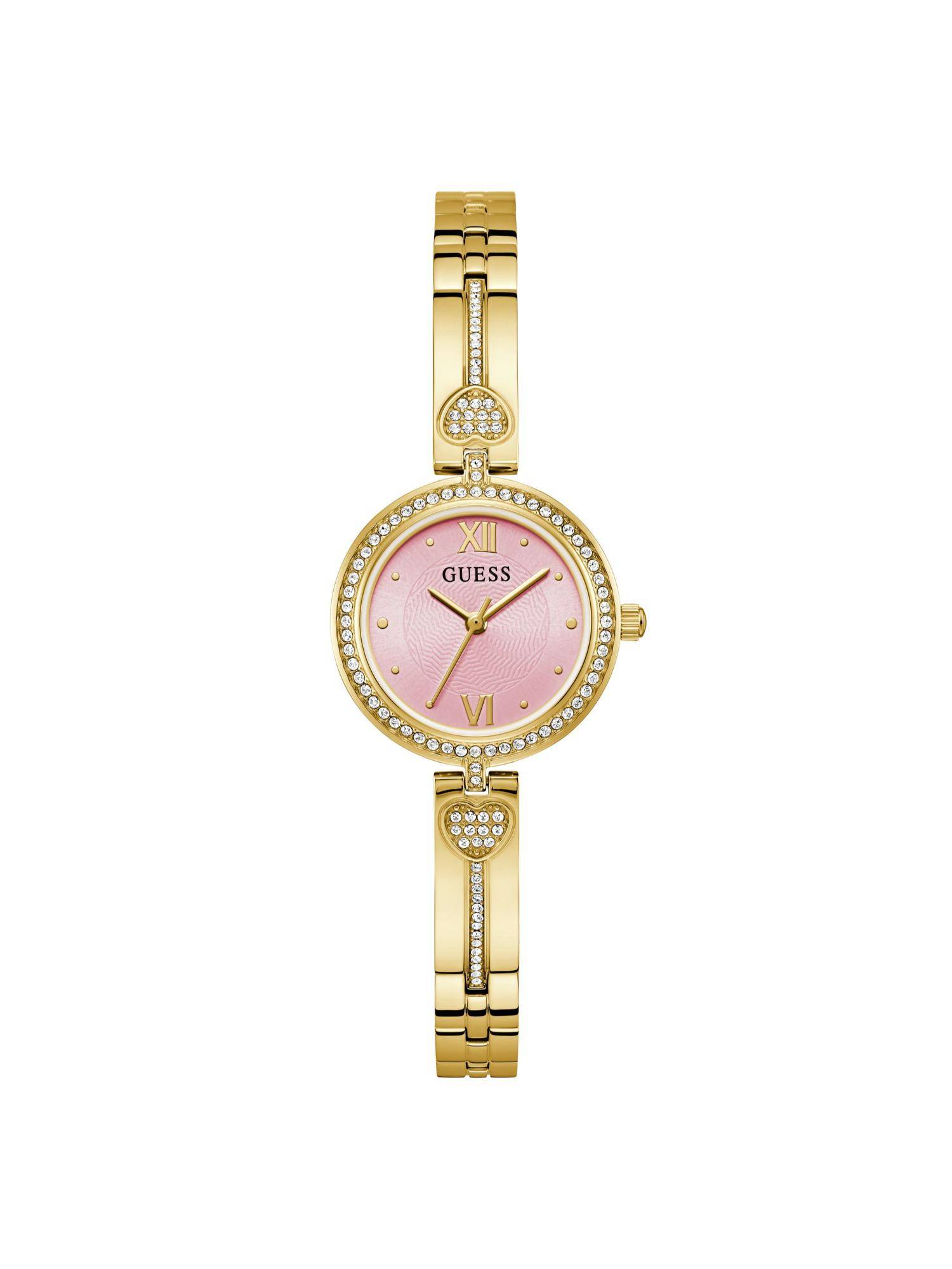 Guess Round Pink Dial Analog Women Watch (GW0655L5) (M)