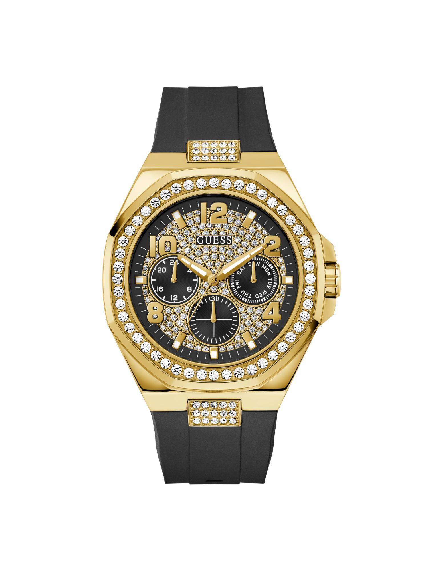 Guess Round Black Dial Analog Men Watch (GW1002G2) (M)