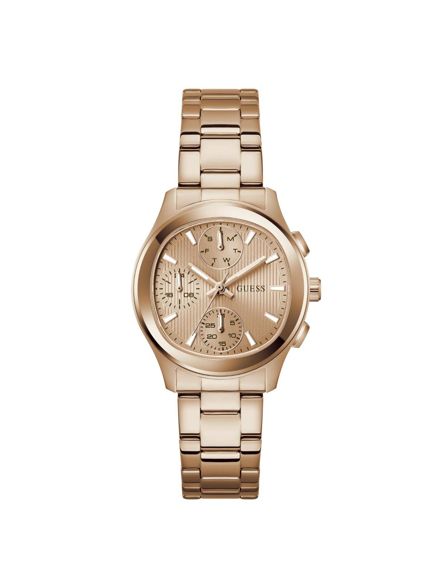 Guess Square Rose Gold Dial Analog Women Watch (GW1031L4) (M)