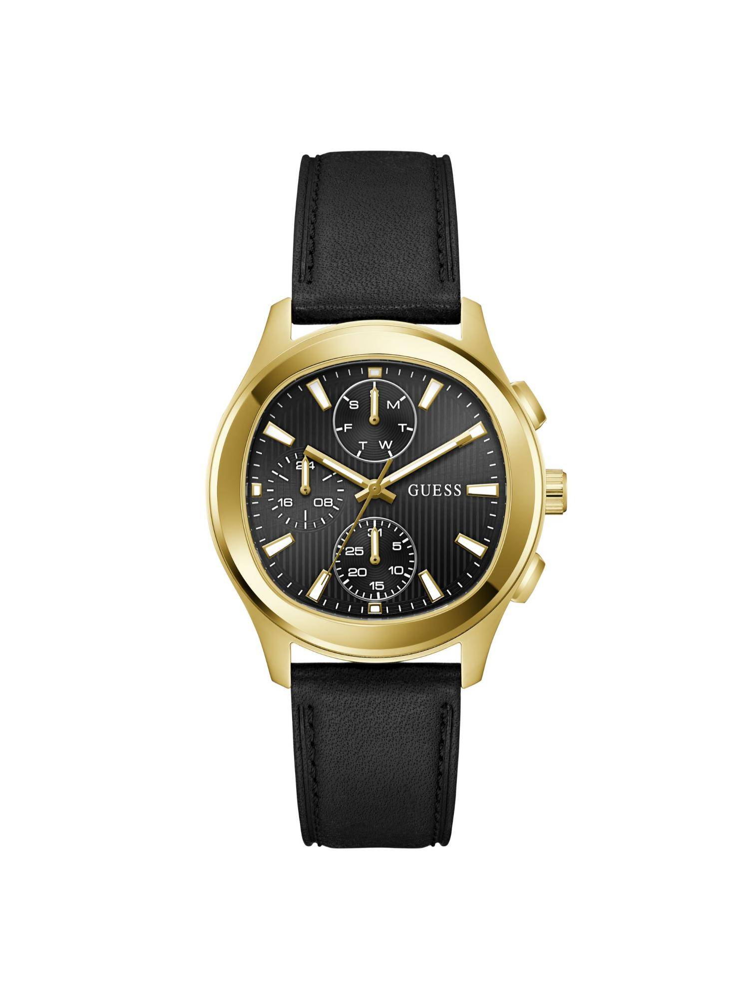 Guess Square Black Dial Analog Men Watch (GW1049G2) (M)