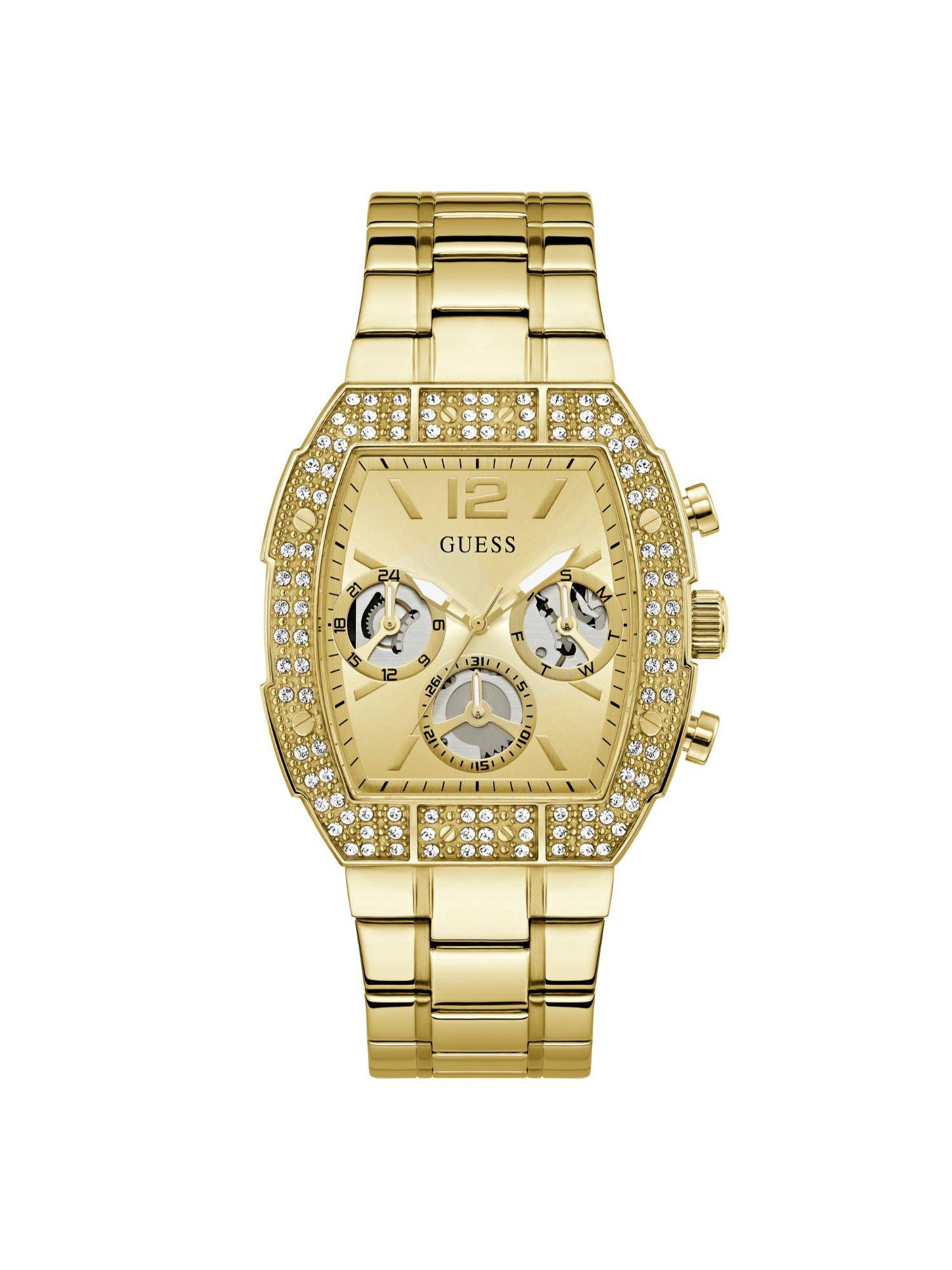 Guess Rectangle Gold Dial Analog Men Watch (GW1068G2) (M)