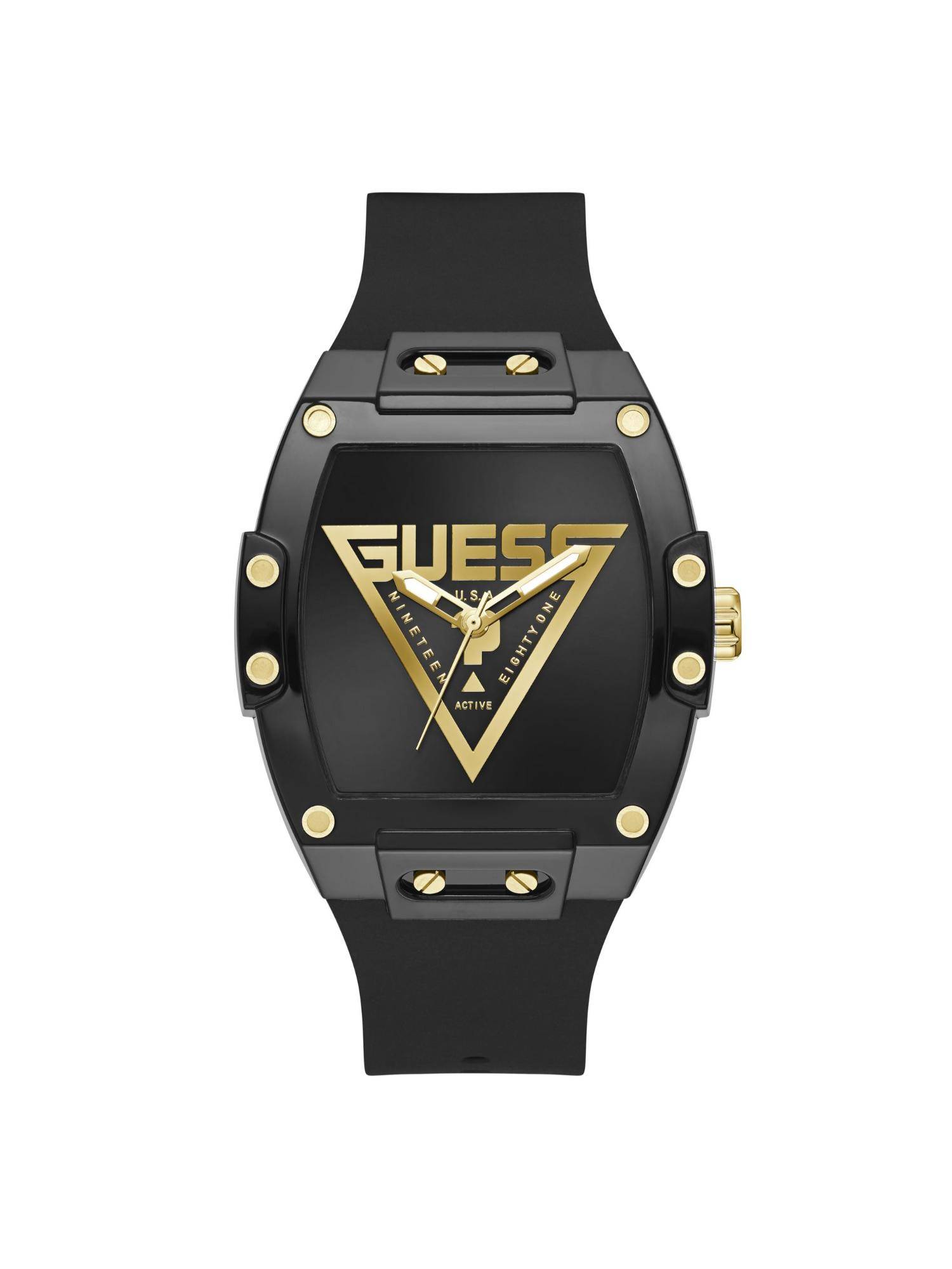 Guess Rectangle Black Dial Analog Men Watch (GW1072G2) (M)