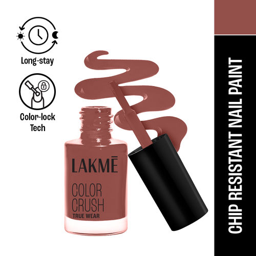 Lakme True Wear Color Crush Nail Polish, Long Lasting & Vibrant Nail Paint , 202
