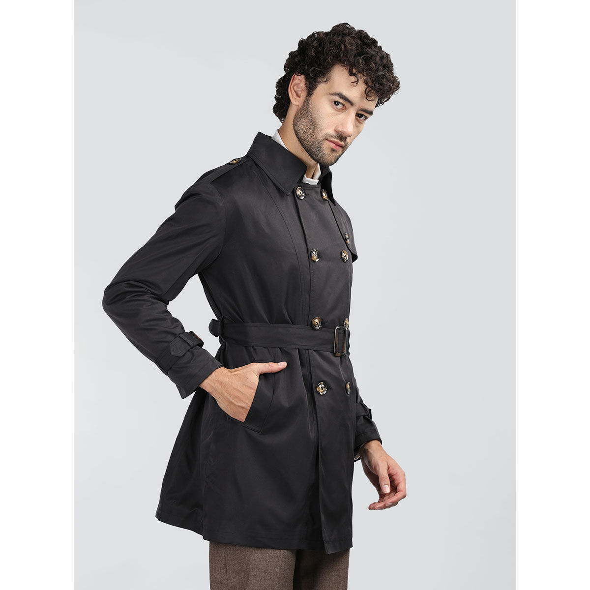 Semi long coat for on sale mens