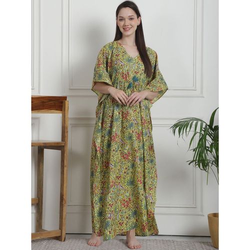 cotton kaftan night dress Printed Kaftan In Lightweight Cotton