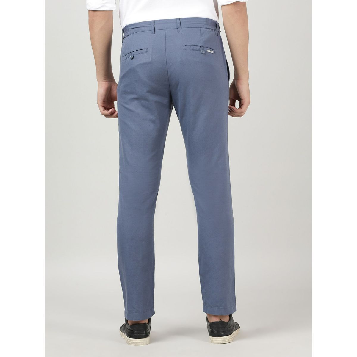 Buy Oxy Gentz Men Light Blue Pure Linen Solid Casual Trousers Online at  Best Prices in India  JioMart