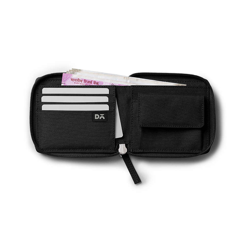 DailyObjects Black Ballistic Nylon Zip Wallet Buy DailyObjects Black