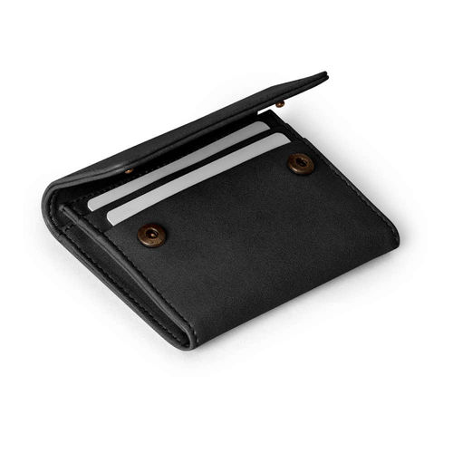 Buy DailyObjects Black Faux Leather Flip Top Card Wallet Online