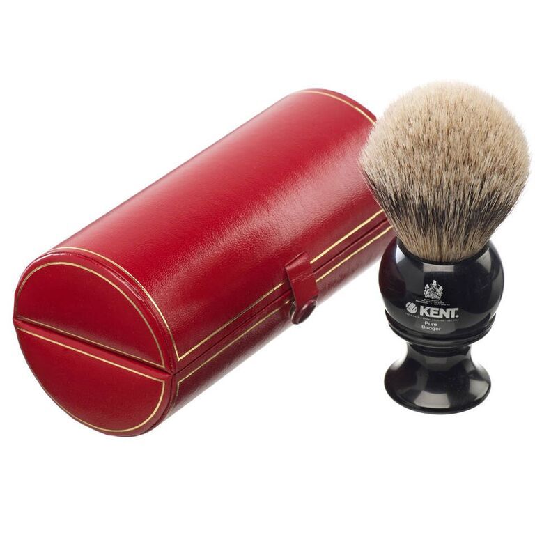 Kent BLK8 Premium 100% Pure Silver Tip Badger Hair - Large Head Shaving Brush