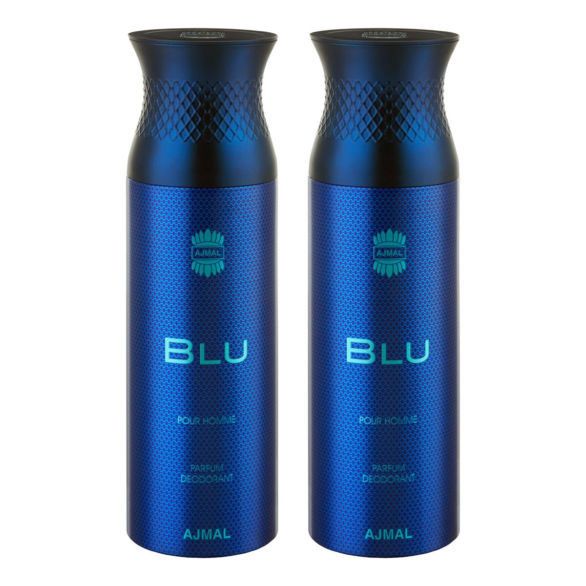 Ajmal Blu Parfum Deodorant For Men - Pack Of 2