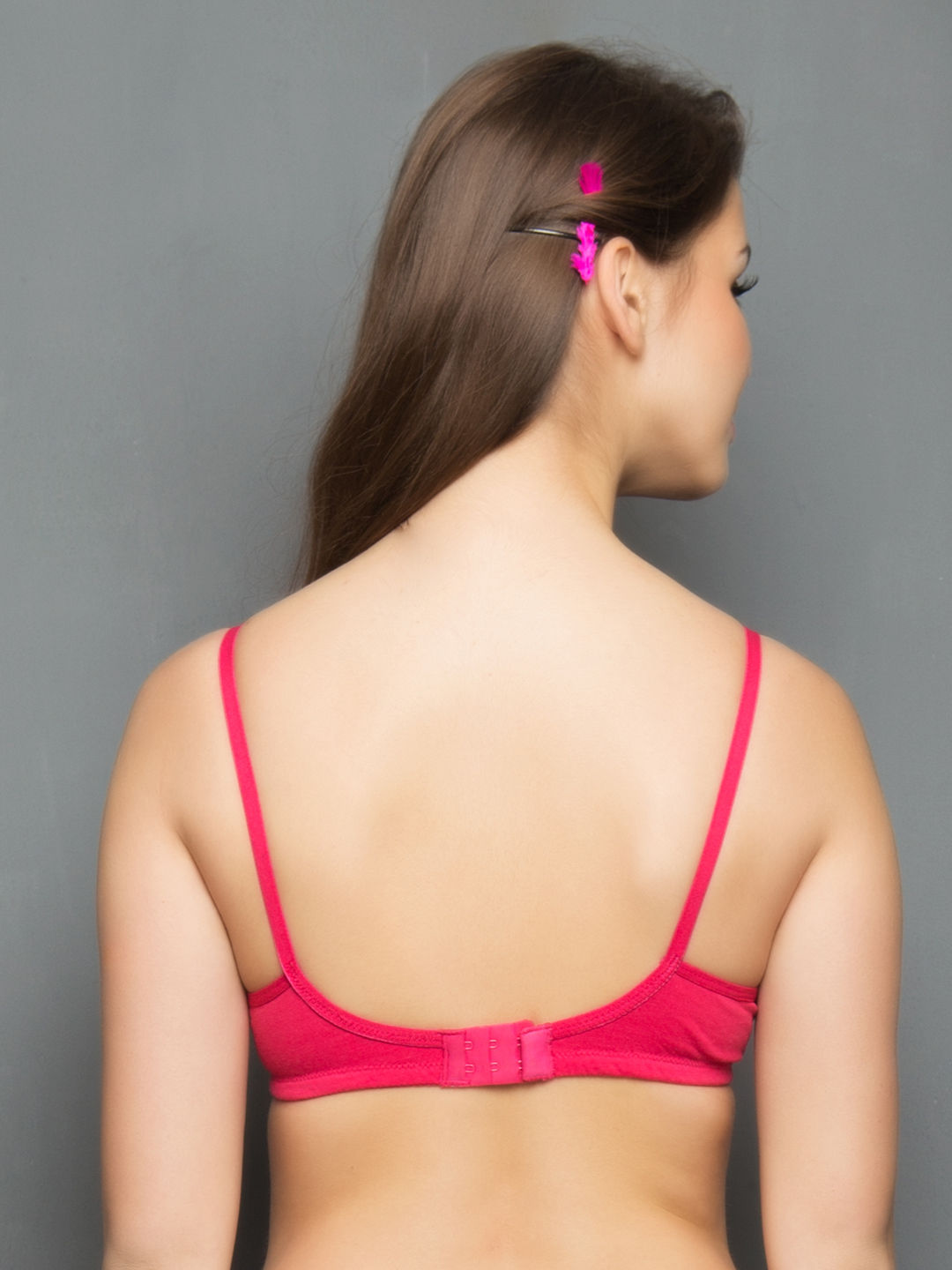 Clovia Cotton Rich Non Padded Wirefree T Shirt Bra In Hot Pink Buy Clovia Cotton Rich Non 