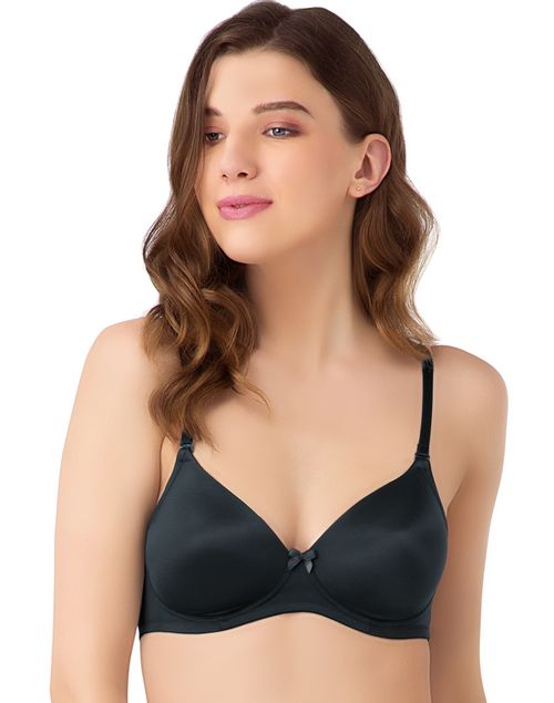 Buy Amante Smooth Charm Black Padded Non-Wired T-Shirt Bra (32B