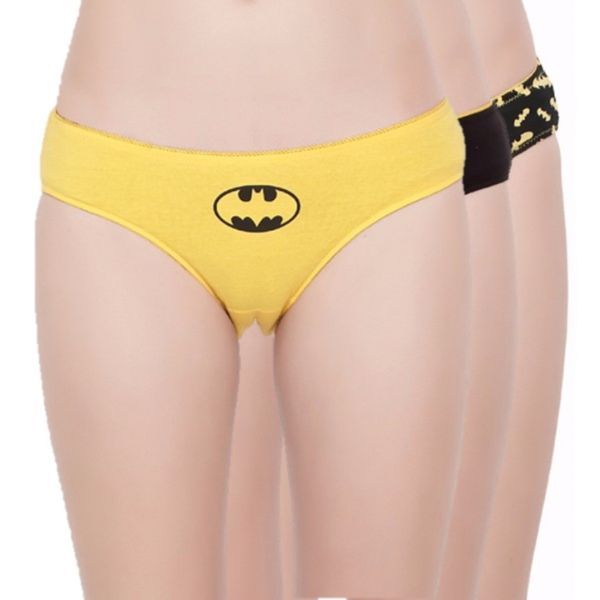 Buy SOIE Women's Batman Briefs Pack Of 3 - Multi-Color Online