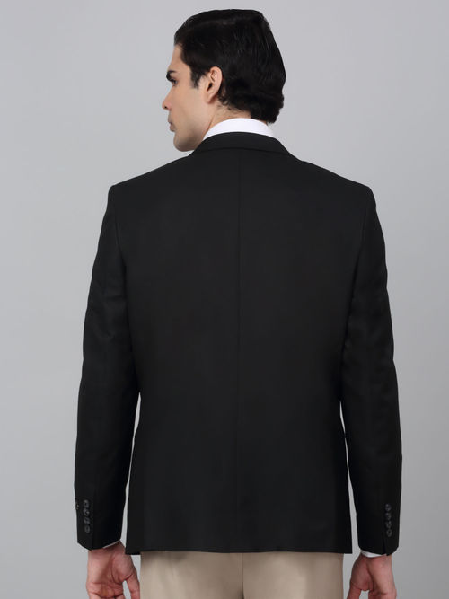 Buy Cantabil Men Black Solid Formal Blazer Online
