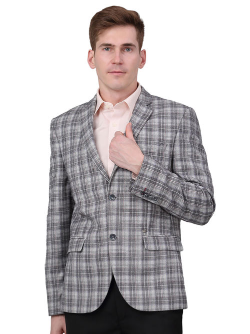 Cantabil Brand Cantabil Blazer Online Cantabil Men Grey Checks