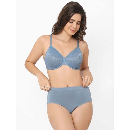 Buy Wacoal Visual Effects Non-padded Wired Full Coverage Minimiser Everyday  Comfort Bra - Blue online