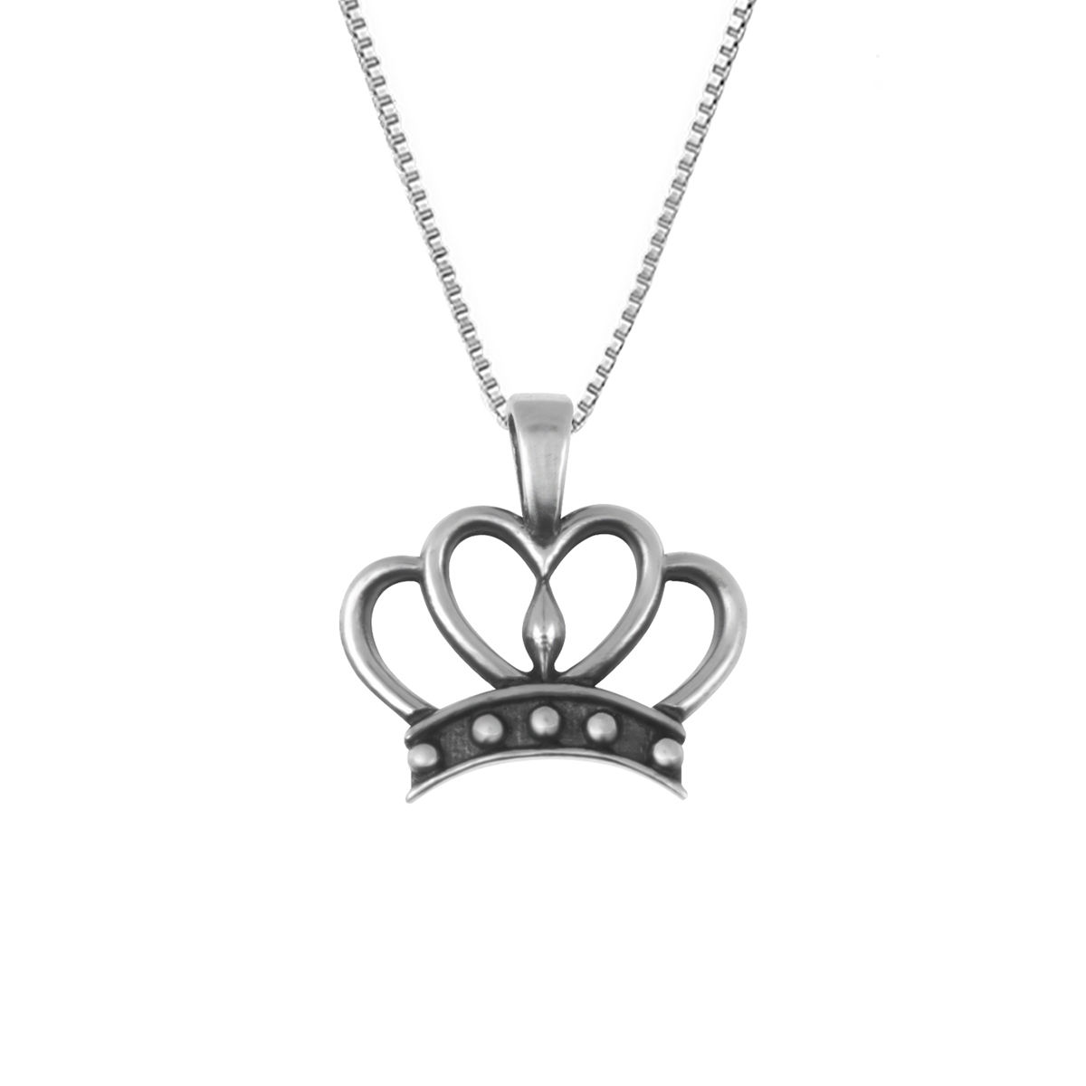 Hoobeads Sterling Silver Princess Crown Charm | 925 Silver Dangle Bead For Bracelet & Necklace | Cubic Zirconia Accent - View #10