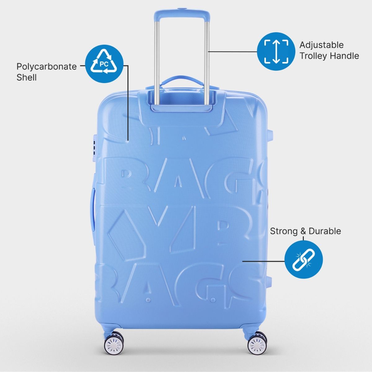 SKYBAGS Oscar Spinner Hard Troley 55 cm (Blue) Cabin Suitcase - 22 inch  Blue - Price in India | Flipkart.com