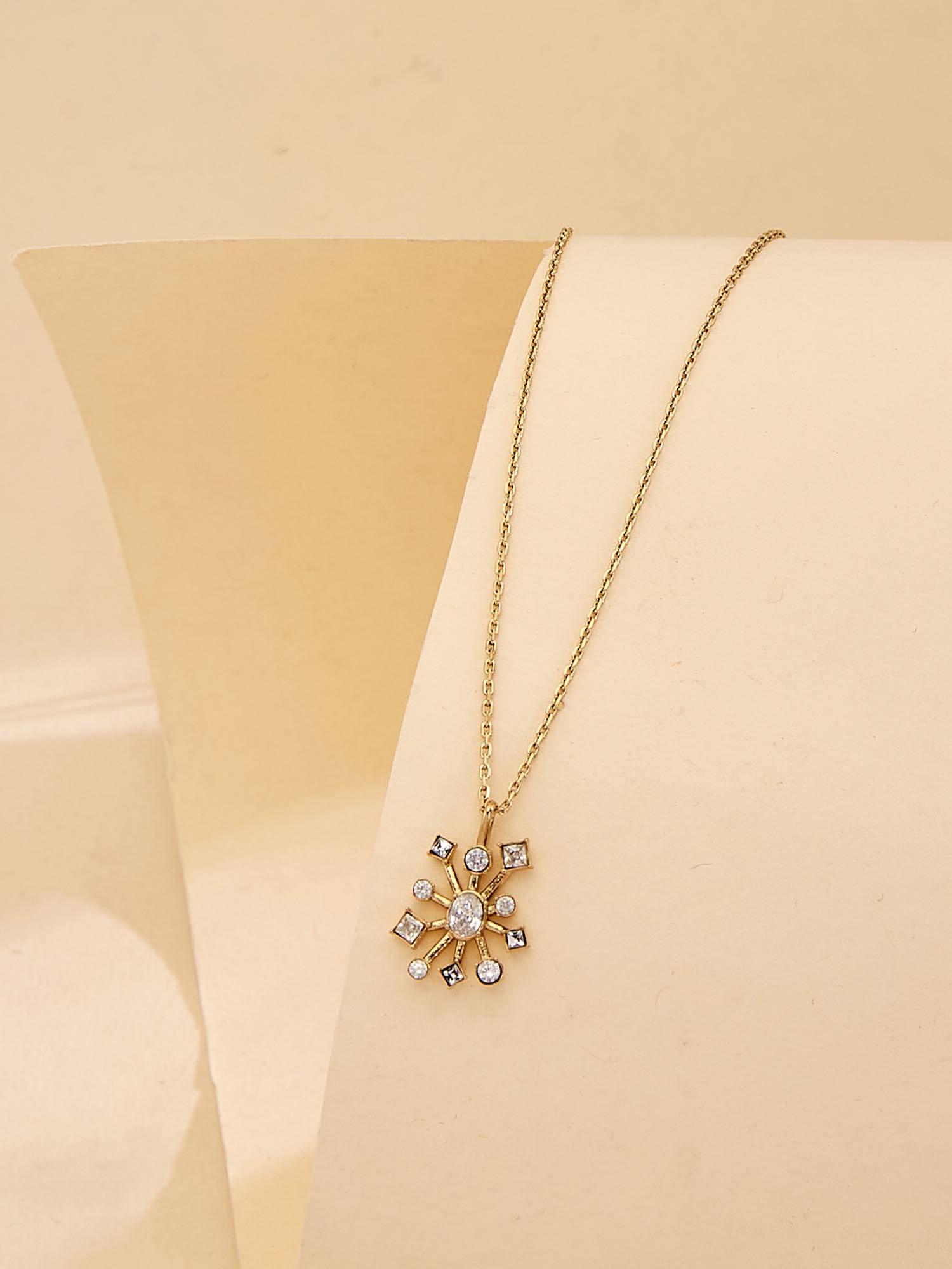 Guess Galaxy Necklace For Women, Stainless Steel, Anti-Tarnish, Gold-Plated