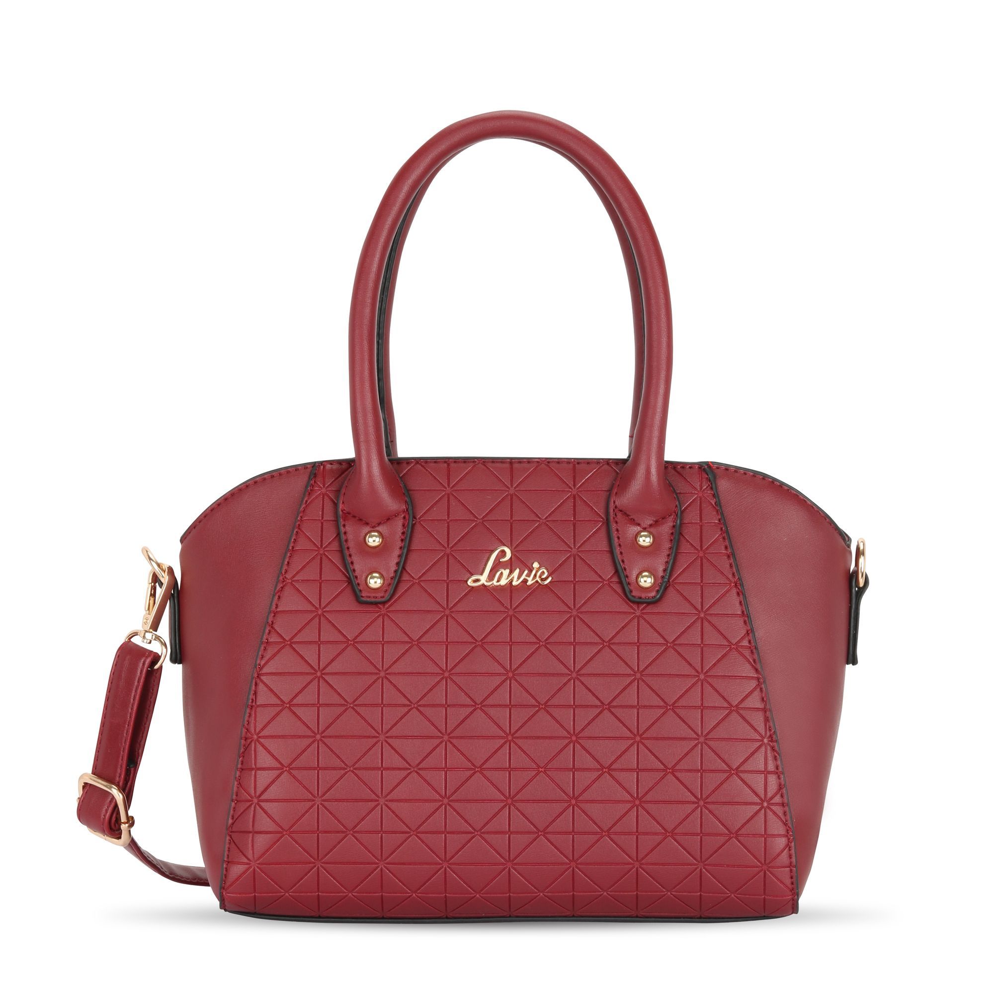 Lavie Maroon Solid Handbags Buy Lavie Maroon Solid Handbags Online at