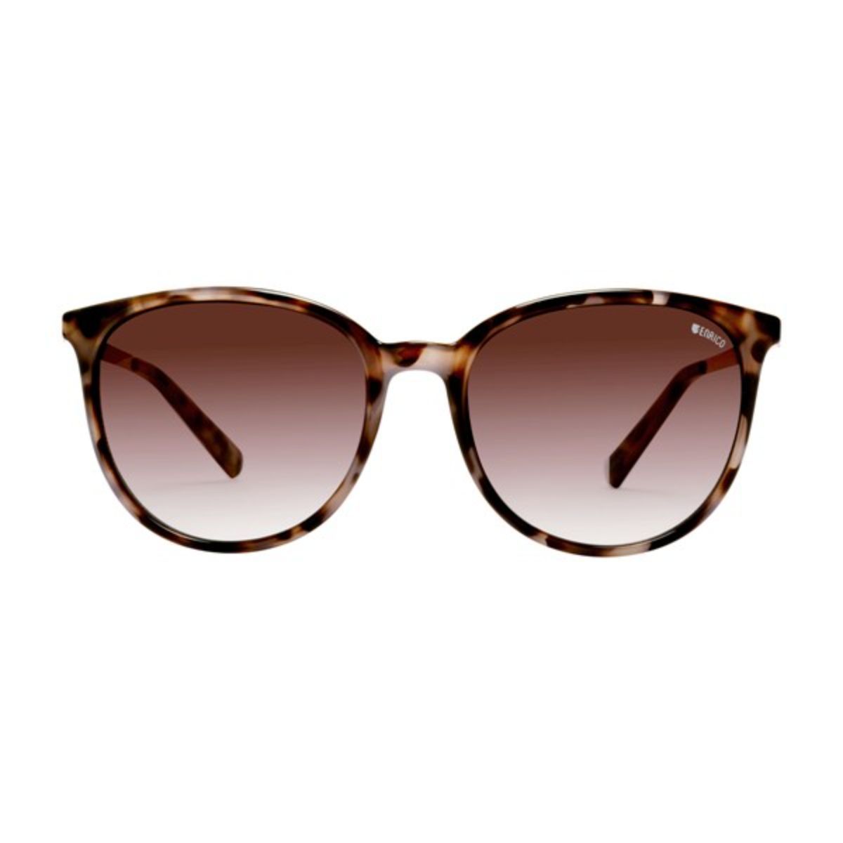 Enrico Dates Brown UV protected Polarized Round Shape Female Sunglasses