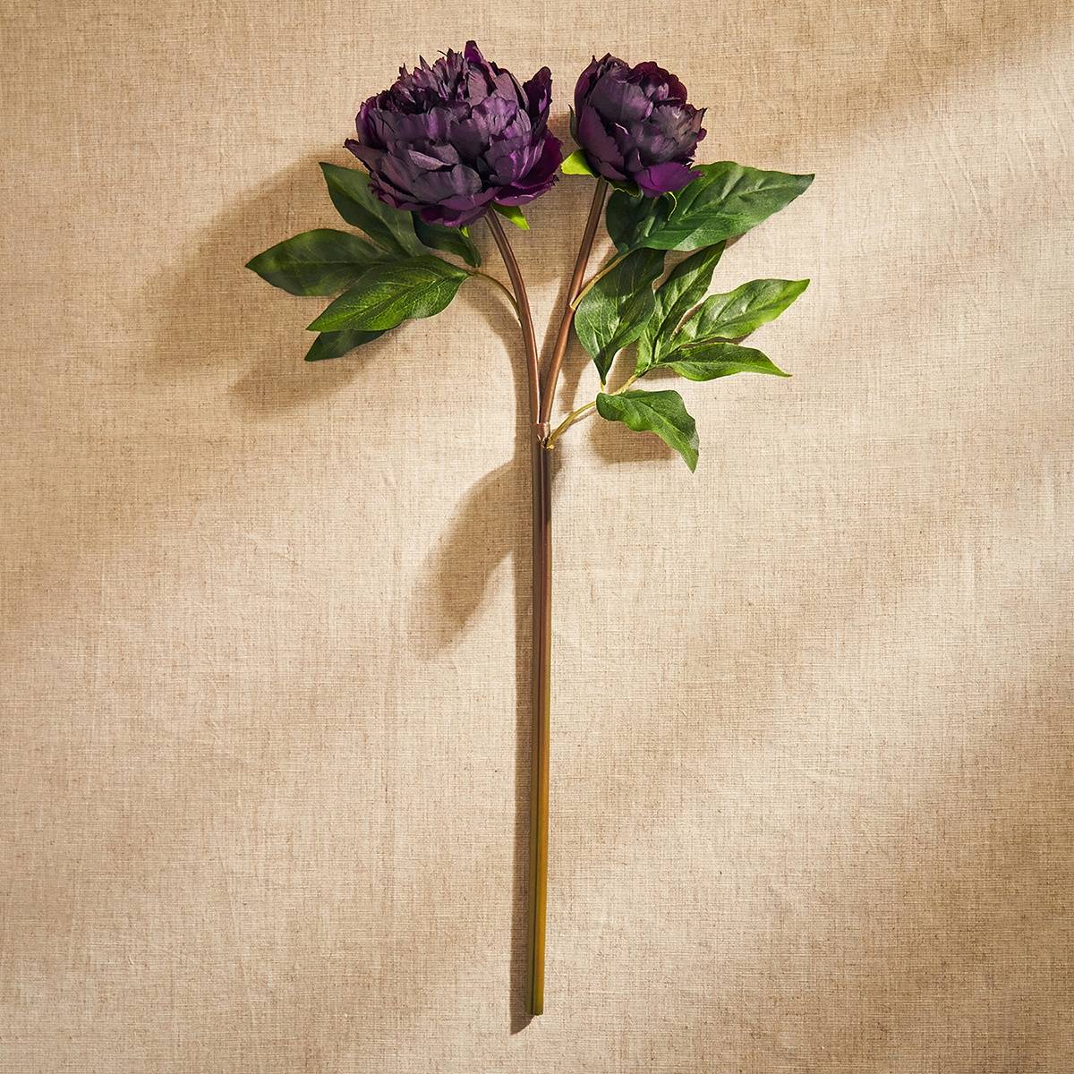 Pure Home + Living Purple Peony Faux Flower Stem - Single