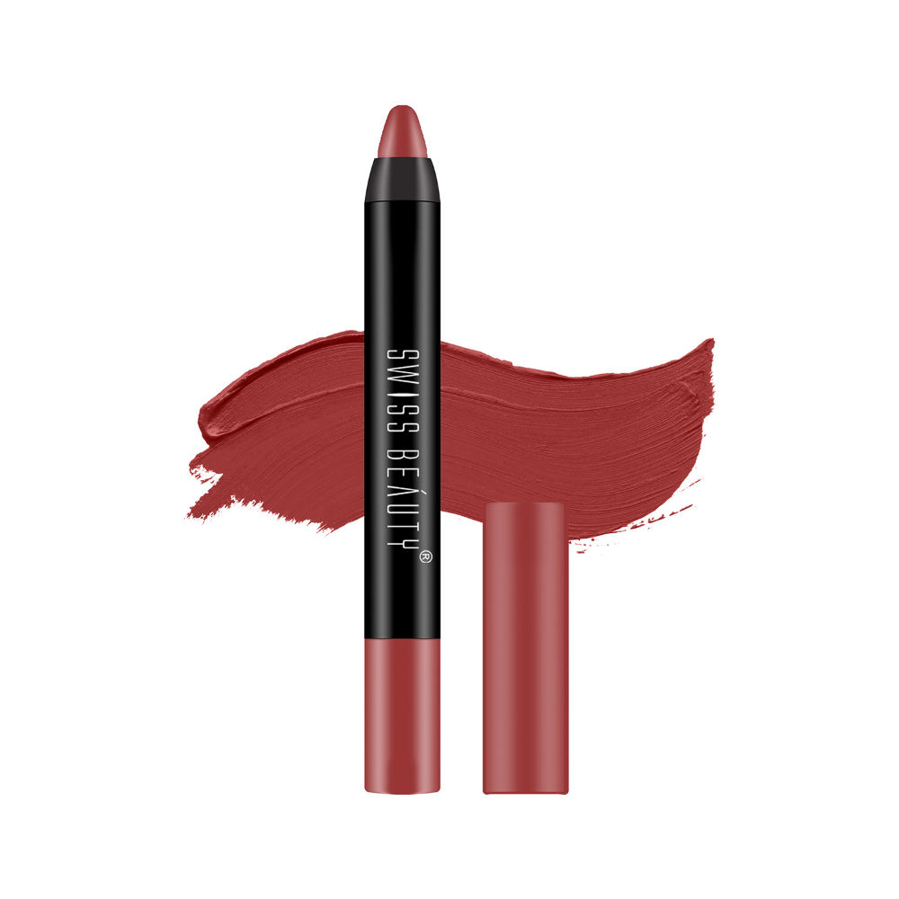 Swiss Beauty Non Transfer Matte Crayon Lipstick - Peach Love