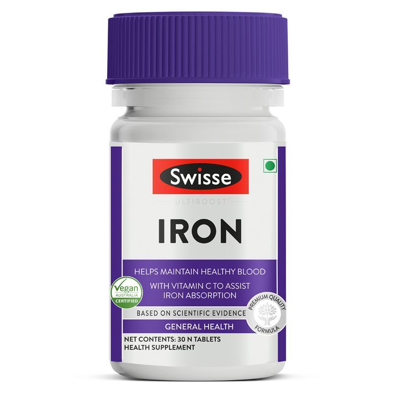 Swisse Iron Supplement with Vitamin C, Vitamin B6 & Vitamin B12