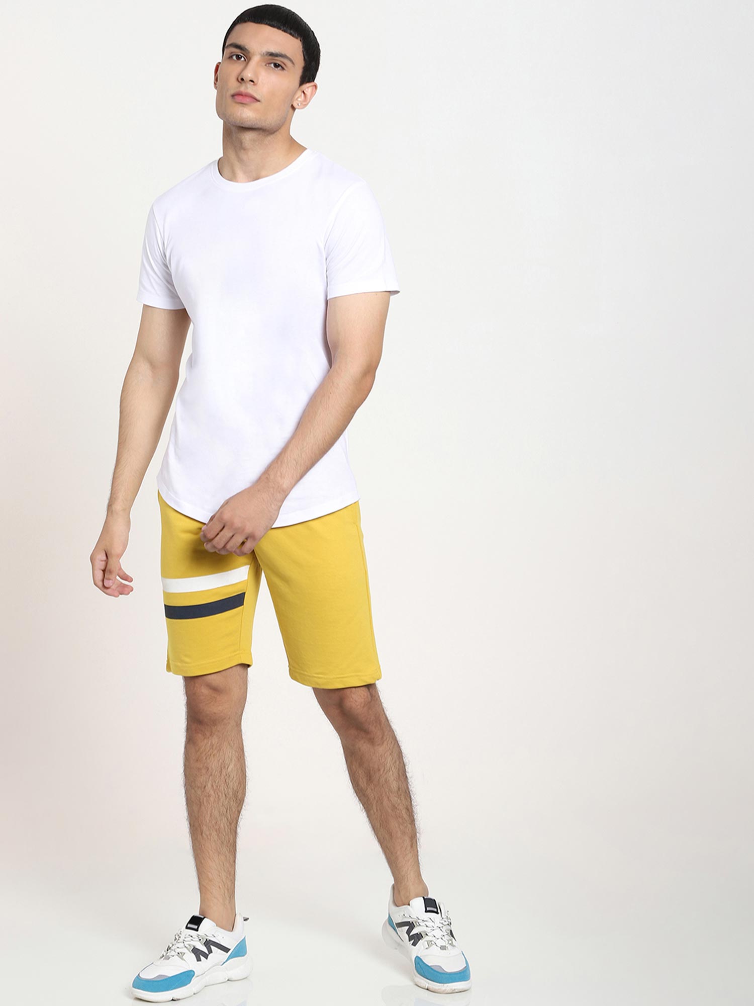 Bewakoof Yellow Solid Shorts: Buy Bewakoof Yellow Solid Shorts Online ...