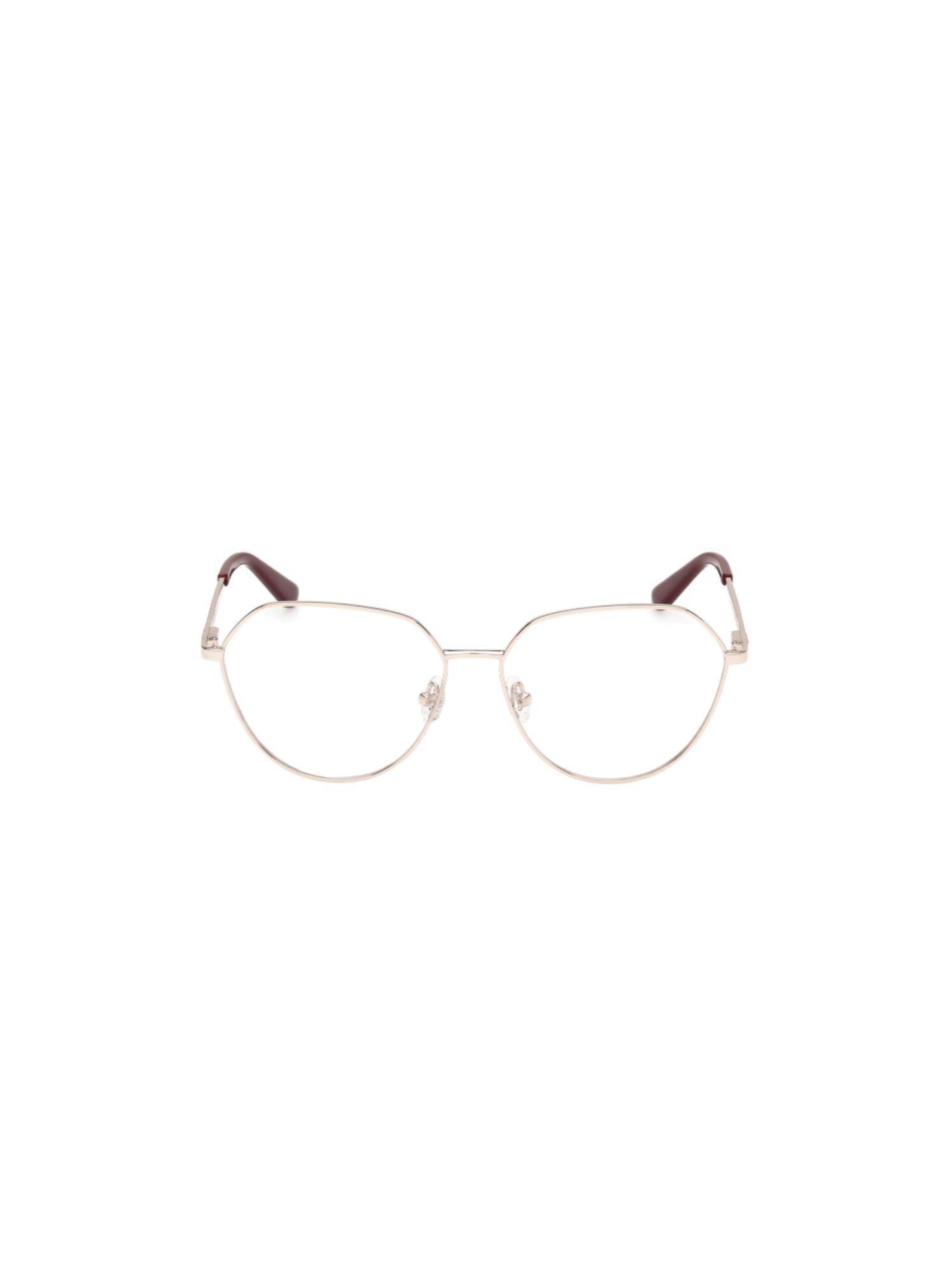 Guess Women Metal Full Rim Oval Gold Eyeglass Frame (57)