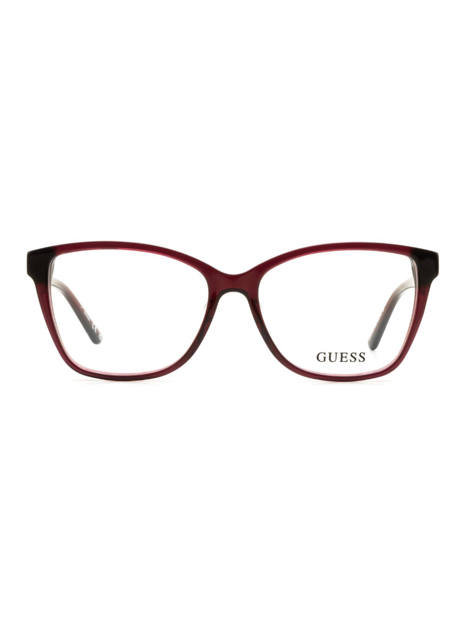 Guess Women Acetate Full Rim Butterfly Burgundy Eyeglass Frame (53)