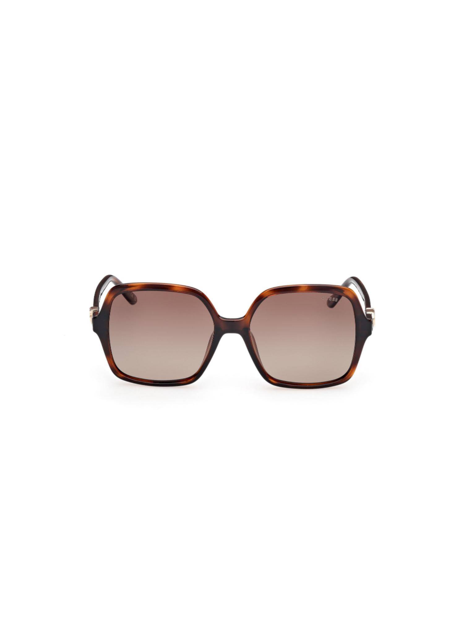Guess Women Full UV Protected PC Full Rim Square Brown Lens Sunglasses (57)